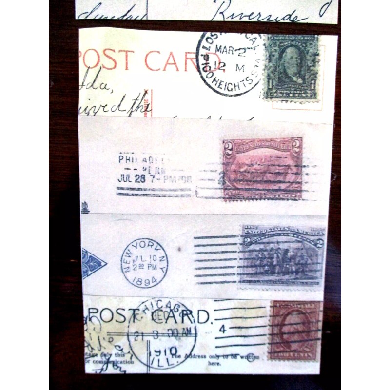 Set/31 REPRINT Craft, Scrapbooking, Junk Journal Sticker Stamps/Postcar