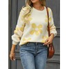 ECOWISH Women's Sweater 2024 Fall - Long Sleeve Crewneck Tops