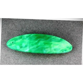Perfect Hairstyle with Our Hair Accessories - Green Barrette Marbled Oval Plastic Curved Hair Clip 3 7/8" Long 1" Wide Fashionable Hair Accessory Hair Jewelry Accessories for Lady Women