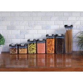 Simply Gourmet Food Storage Containers for Kitchen Organization - Pack of 14 BPA-Free Airtight Organizers for Flour, Sugar, Coffee & More - Includes 32 Labels & 1 Marker.
