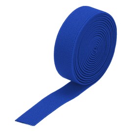 MECCANIXITY Twill Wide Elastic Band Double-Side 0.8 Inch Flat 2 Yard Woven Elastic Band Knit Elastic Spool Heavy Stretch Strap Sapphire Blue for Sewing, Waistband