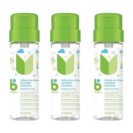 Babyganics Infant No-Rinse Micellar Cleanser, 5 Fl Oz (Pack of 3)
