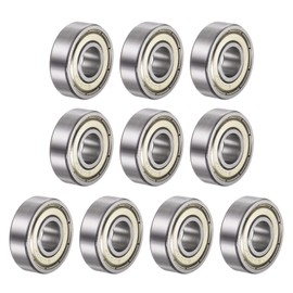 uxcell 6000-ZZ Deep Groove Ball Bearings 10mm Bore 26mm OD 8mm Thick Chrome Steel ABEC3 Accuracy Z3 Noise Level 10pcs