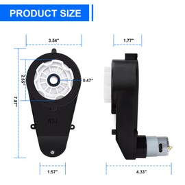 2 Pcs 24V Powered Wheels Motor Upgrade Gearbox for Ride On Toys 24v RS555 40000RPM High Speed Drive Engine Motor Upgrade Gearbox Replacement Parts