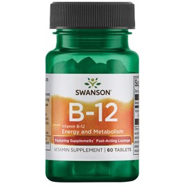 Swanson Supplemelts Sublingual Vitamin B-12 5 Milligrams 60 Tabs