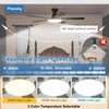 Passky Ceiling Fans with Lights, 52 inch Flush Mount Ceiling