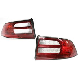 CarLights360 For Acura TL Tail Light Assembly Unit 2007 2008 Pair Driver and Passenger Side Base/Navi Model DOT Certified | AC2818107 | AC2819107 | 33551-SEP-A11
