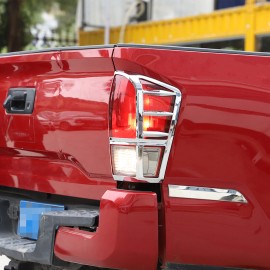 cartiangous Fit For Toyota Tacoma 2016-2022 ABS Chrome 2pcs Tail Light Bezel Cover Trim