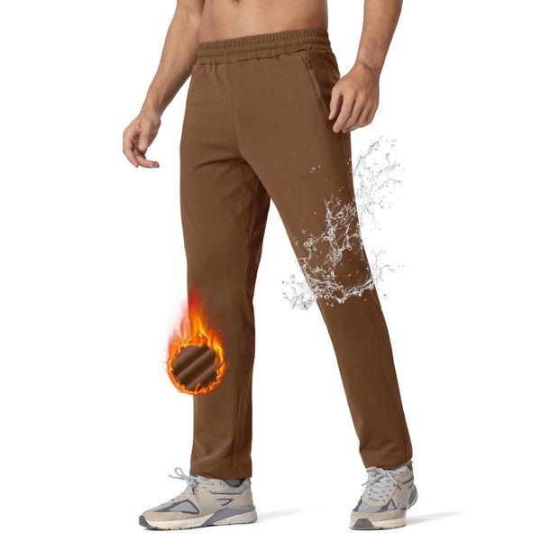 MAGCOMSEN Mens Fleece Line Track Pants Sweatpants Water Resistant Pants