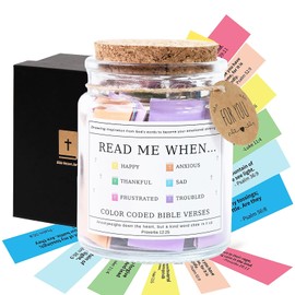 deegbbyi Bible Verses Jar, 90 Pieces Bible Verse Cards, Prayer Jar with Bible Verses, Unique Prayer Glass, Reusable Hope Glass, for Emotions and Feelings (English Version)