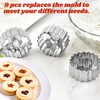 Crethinkaty 9 Pcs Mini Christmas Linzer Cookie Cutters Set, Christmas