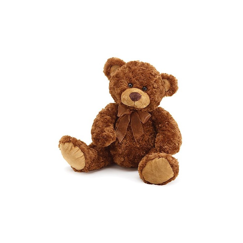 Brown Joshua Teddy Bear with Brown Swirl Fur, 14 inches