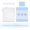 4 Piece Crib Bedding Set With Cover To Fit Crib/Basket/Pram