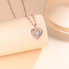 Heart Pendant Necklace for Women with Zirconia, 925 Sterling Silver