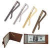 2Pcs Black Spring Money Clips Metal Bifold Money Clip Bar