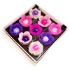 9 Assorted Big Pink Purple Flower Scented Tealights