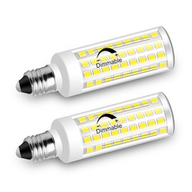 TZHILAN E11 LED Bulb Dimmable, 50W Equivalent, Daylight 6000K, T4 Mini Candelabra LED Bulb, 120V, JDE11 Base, 5W 650 Lumen, 2-Pack