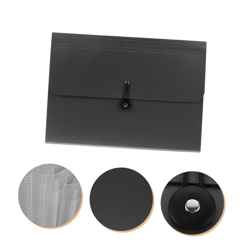 GRIRIW Multi-Layer Document Storage Bag Plastic File Folder Bag Briefcase