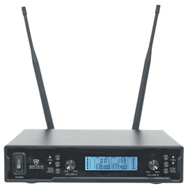 Rockville RWM-200 H2 Dual Handheld UHF Microphone System, 200 Channels, On-Mic 3-Band EQ & Echo, up to 500ft Range, XLR Outputs, Cardioid Mics, Full Metal Build, Ideal for Events, DJ, Karaoke