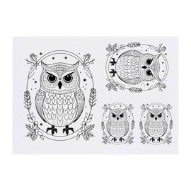 Azeeda 4 x 'Weihnachten Eule' Temporäre Tattoos - Wasserfest, Hautfreundlich & Ungiftig · Transfers in Verschiedenen Größen (TO00078194)