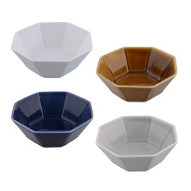 Tableware East Octagon Bowl, 4.3 inches (11 cm), Oct Small Bowl, Set of 4 Colors, Japanese Tableware, Salad Bowl, Fruit Bowl, Serving Bowl, Cafe Tableware, Side Dish Bowl, Western Tableware