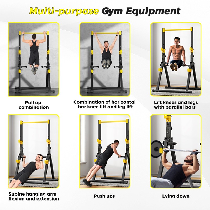 SogesHome Power Tower Dip Station Pull Up Bar for Home