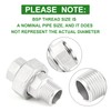 TAISHER 2 PCS 304 Stainless Steel Union，3/4" BSP Male x