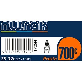 Nutrak 700 x 25-32C (27 x 1-1/4 inch) Presta inner tube
