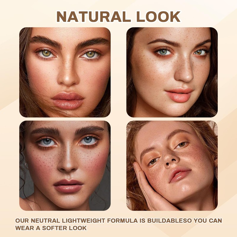 Landrain Freckles Pen, Waterproof Freckles Pen, Natural Look, Soft Feather