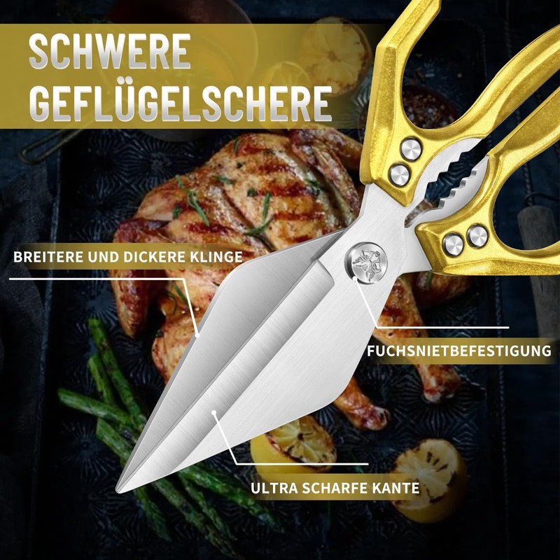 Dream Reach Sharp Poultry Scissors Bone Scissors Multi-Purpose Kitchen Scissors