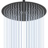 KINLIV 16 inch Matte Black Round Ceiling Rainfall Shower Head,