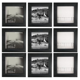 bailinyoushang 4x4 inch Black Picture Frames, Photo Collage Frame, Smartphone Instagram Frame Collection.4 Inch Square Small Picture Frames (Black, 4x4 inch (set of 3))