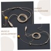 FUNOMOCYA Beige Headset Microphone with Earhook Wired Earbud with Mic
