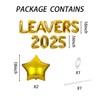 XINDY Gold Leavers 2025 Balloons, Congratulations Leavers 2025 Decorations Graduation