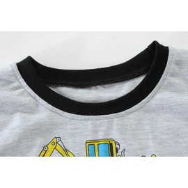 Little Hand Boys Pyjamas Set Digger Cotton Toddler Long Sleeve Car Sleepwear Kids Pjs Nightwear Clothes Age 4-5 Years