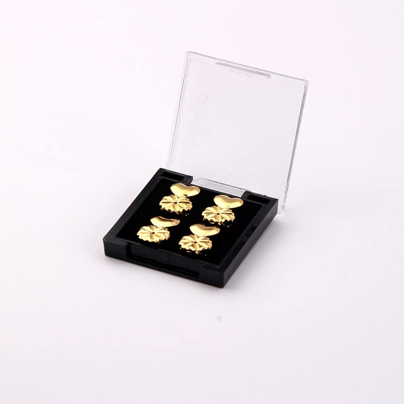 2 Pairs Adjustable Magic Earring Lifters Hypoallergenic Earring Backs Love