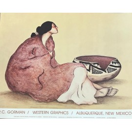 RC Gorman Poster "Tonto Bowl" 19 X 24 Companion For "Woman From Window Rock"