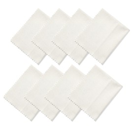 Pack of 8 glasses cleaning cloths, microfibre cloths for glasses, screens, tablets, glasses (14.5 x 17 cm), grey