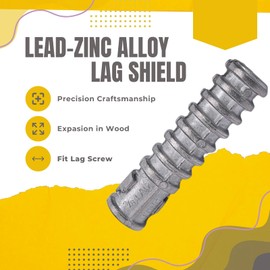 Party Animal 5/16 x 1-3/4 Lag Shield 10PCS Expansion Shield Anchors Long Zinc Alloy Expansion Bolts Concrete Anchors Lag Screws Masonry Anchors Hole