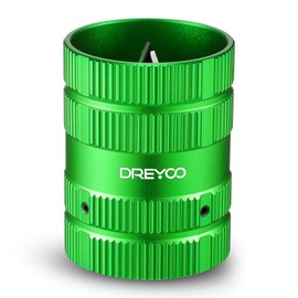 Dreyoo Deburring Tool for Copper/PVC Pipe, Plumbing Tools, 1/4'' to 1-5/8'' Inner Outer Pipe Reamer, Copper Tubing Cleaner, Hard Tube Chamfering Tool(Green)