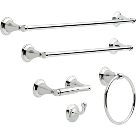 Delta Windemere (1-Pack) Toilet Paper Holder Polished Chrome Tissue Roll Holder for Bathroom Organization and Storage Spring Loaded Toilet Tissue Holder Wall Bathroom Accessories 70050