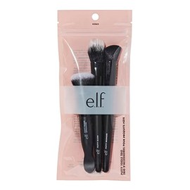 e.l.f. Putty Tools Trio, juego de 3 brochas de maquillaje facial para productos de masilla, te ayuda a mezclar fácilmente la prebase de masilla, rubor