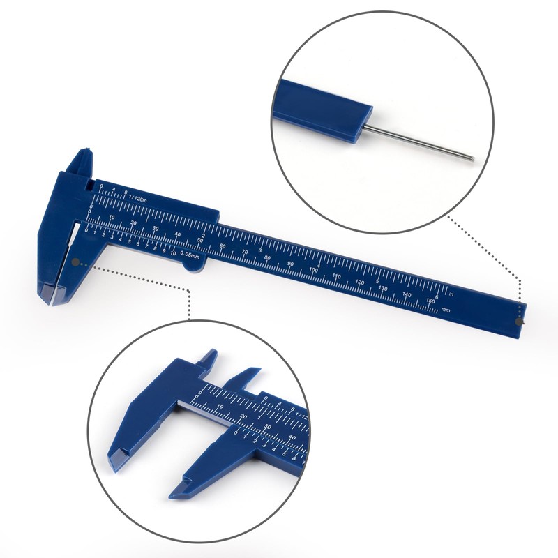 Ultrassist Plastic Vernier Caliper (2pcs), 150 mm Mini Plastic Caliper