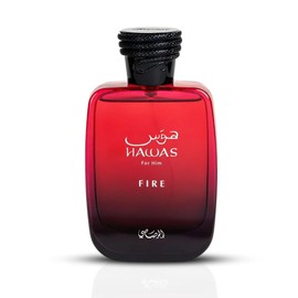 RASASI Hawas Fire Eau De Parfum Spray 100ML(3.4 Oz) - Bold Long Lasting Arabian Perfume For Men With A Fiery Essence - Indulge In A Luxurious Perfume Men That Captures Masculine Elegance And Strength