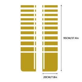 SUNBREATH Car Hood Modified Sport Style Stripe Sticker Graphic Vinyl Racing Stripe Decal Decoration Accessories Sticker for Cars C002 Gold