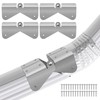 2Pack 4Pcs Gutter Extension Hinge, Downspout Extension Flip-Up Hinge, Easy