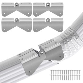 2Pack 4Pcs Gutter Extension Hinge, Downspout Extension Flip-Up Hinge, Easy DIY Installation on Any Size Rectangle or Square Downspout (4)