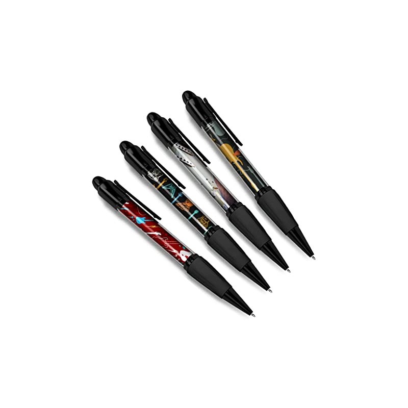 DV DESIGN Set of 4 Electric Guitar Black Ballpoint Pens