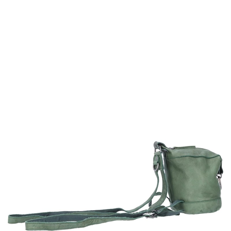 The Skandinavian Brand Mini Leather Backpack Assorted Colours 40 Green,