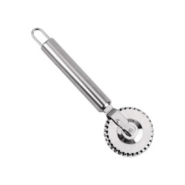 Stainless Steel Pastry Cutter Wheel, Fluted Pasta Dough Crimper Ravioli Cutter Maker Tool for Pizza, Noodles, Cookies Pie Crust Versatile Pastry Wheel for Kitchen Baking & Cooking